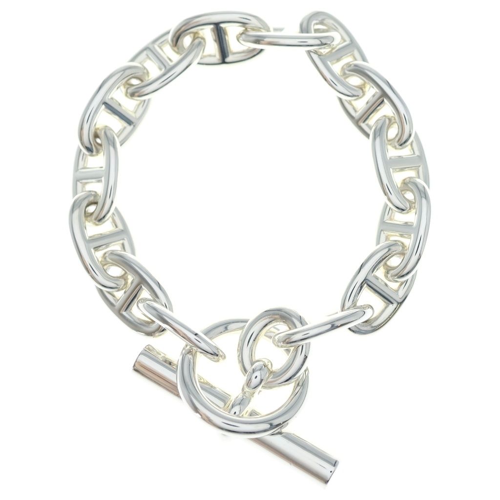 Hermes Chaine D'ancre Bracelet Silver Chain — view 2