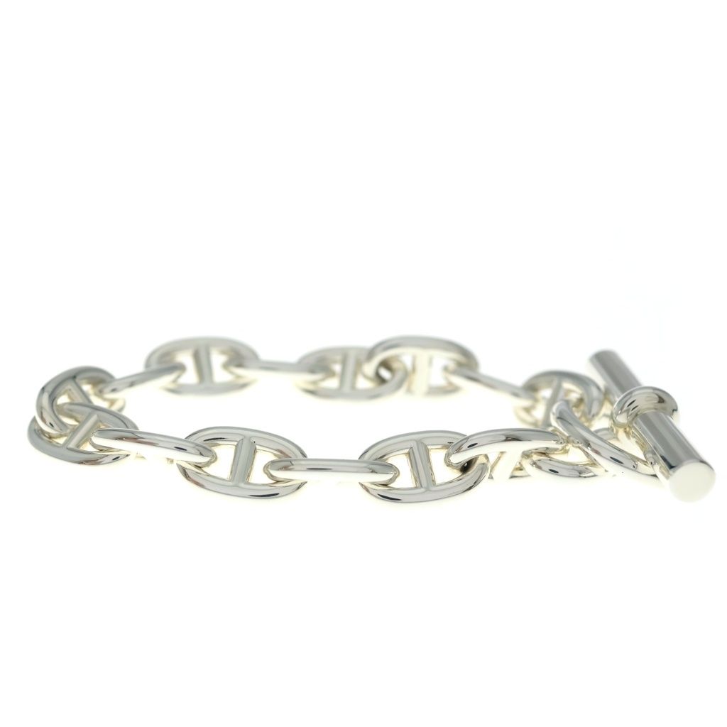 Hermes Chaine D'ancre Bracelet Silver Chain — view 3