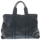 Bottega Veneta Marco Polo Leather Canvas Handle Hand Tote Black — view 2