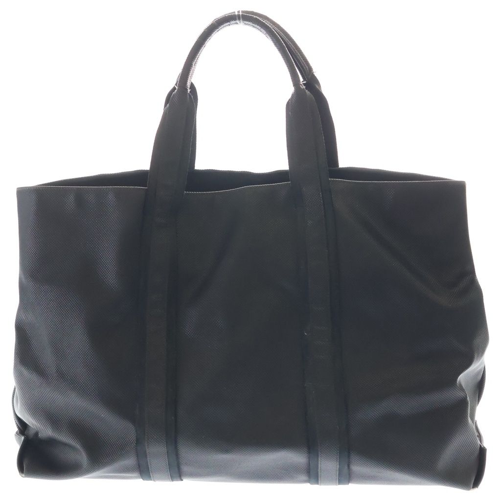 Bottega Veneta Marco Polo Leather Canvas Handle Hand Tote Black