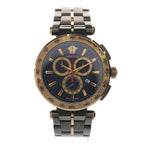 Versace Aion Chrono Gent Quartz Black Dial 45 Watch Gold