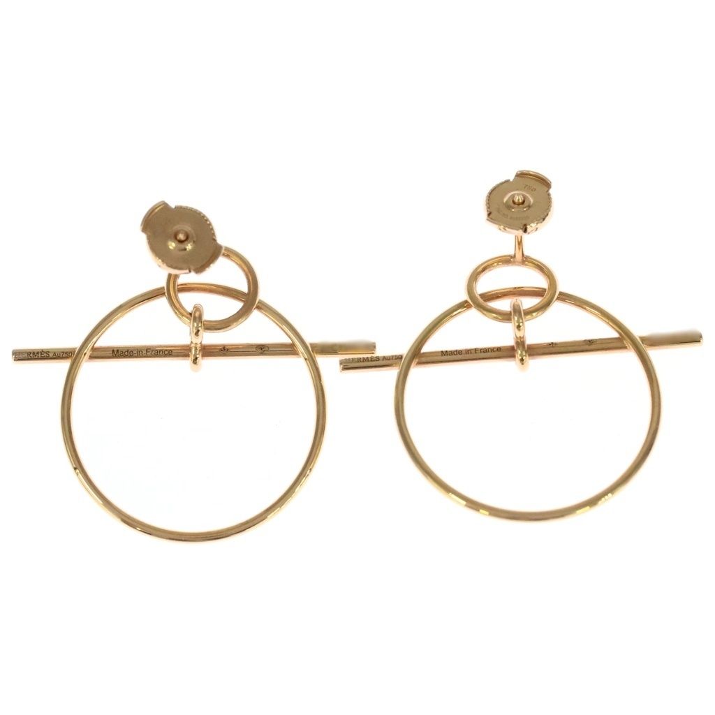 Hermes Echappee PM Earrings 18k Gold Pink — view 2