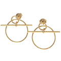 Hermes Echappee PM Earrings 18k Gold Pink