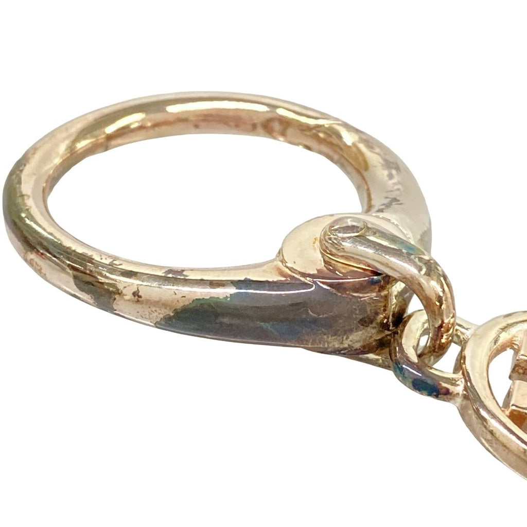 Hermes Key Holder Silver Key Ring Logo — view 5