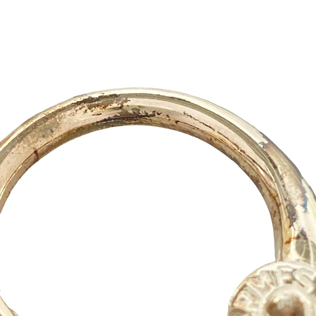 Hermes Key Holder Silver Key Ring Logo — view 6