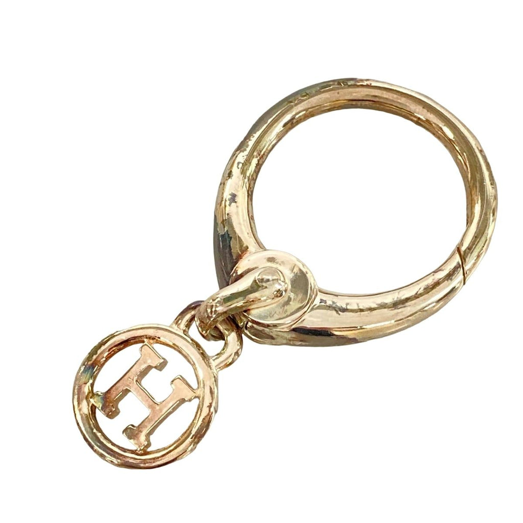 Hermes Key Holder Silver Key Ring Logo — view 2