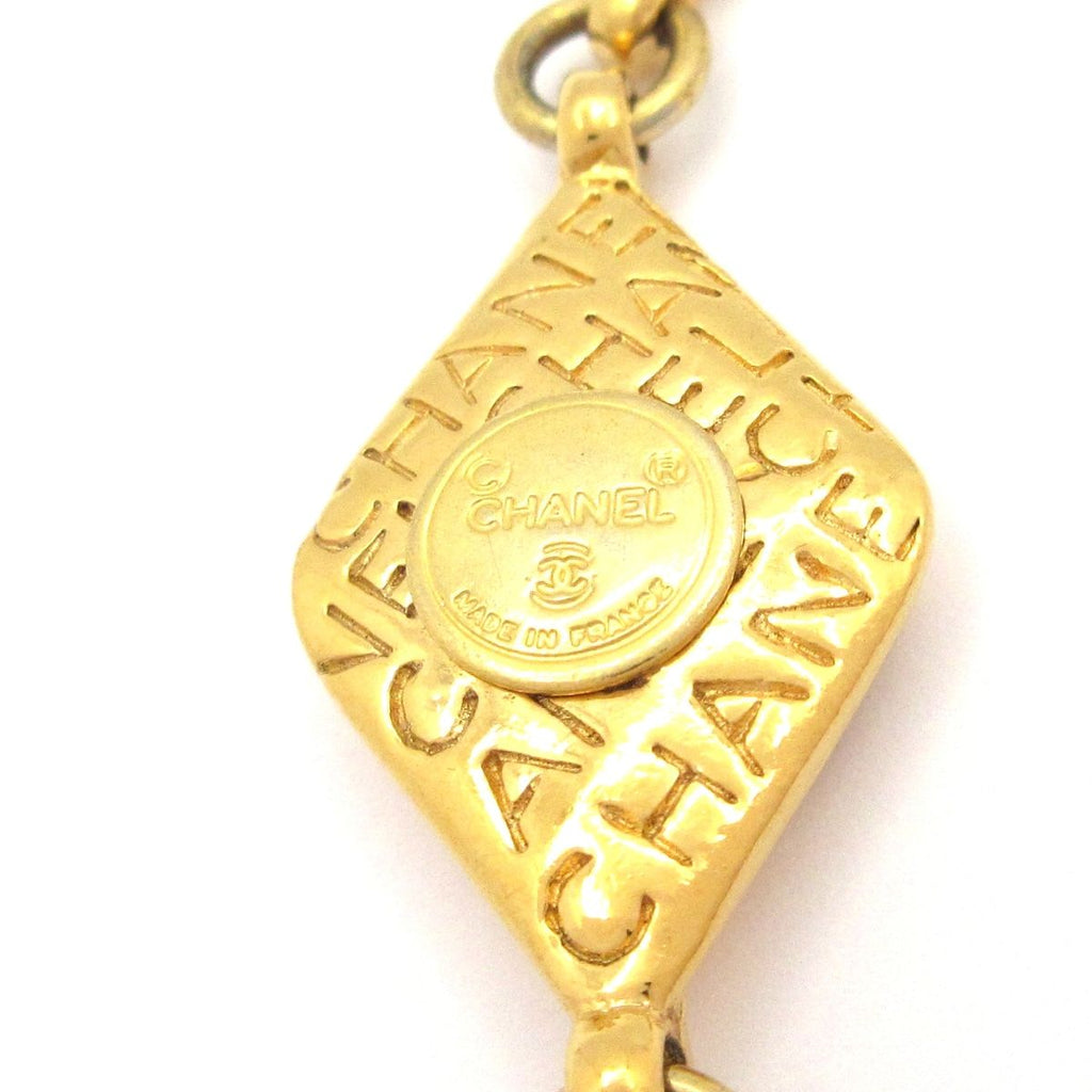 Chanel Necklace Mademoiselle Gold Quilted Diamond — view 5