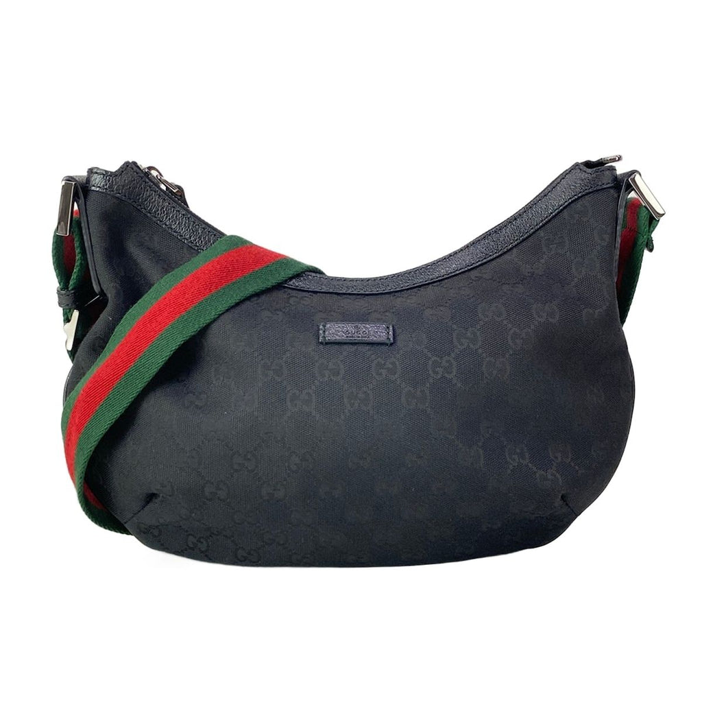 Gucci Shoulder Bag GG Pattern Sherry Black Green Red Crossbody Leather