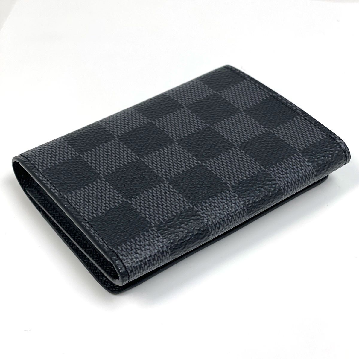 Louis Vuitton Envelope Business Card Holder Case Damier Graphite Black — view 2