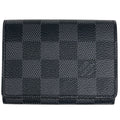 Louis Vuitton Envelope Business Card Holder Case Damier Graphite Black