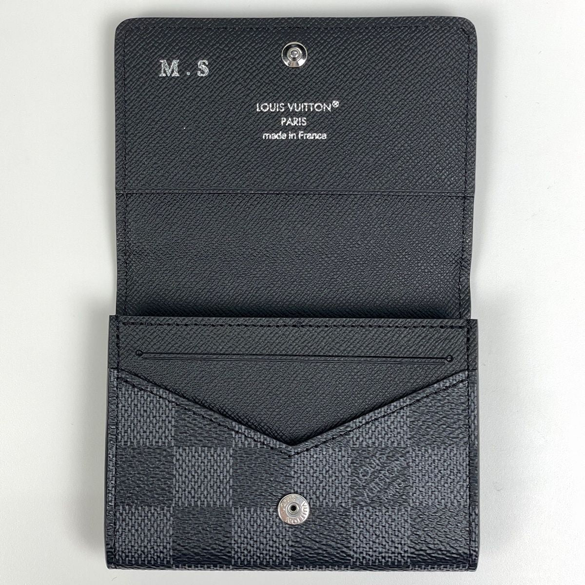 Louis Vuitton Envelope Business Card Holder Case Damier Graphite Black — view 7