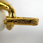 Chanel CC Logo Chain Belt 94 Leather Gold Black — view 7