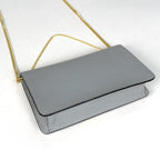 Fendi Studs Chain Wallet Rainbow Multi Shoulder Bag Leather Gray Multicolor — view 2