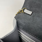 Fendi Studs Chain Wallet Rainbow Multi Shoulder Bag Leather Gray Multicolor — view 6
