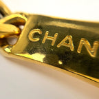 Chanel CC Logo Chain Belt Leather Gold Black — view 6