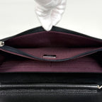 Chanel CC Logo Chain Wallet Quilted Shoulder Bag Caviar Leather Black — view 6