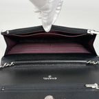 Chanel CC Logo Chain Wallet Quilted Shoulder Bag Caviar Leather Black — view 7
