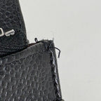 Chanel CC Logo Chain Wallet Quilted Shoulder Bag Caviar Leather Black — view 4