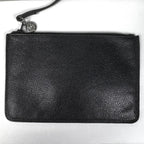 Chanel Logo Chain Shoulder Bag Drawstring Caviar Leather Black — view 8