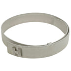 Hermes Logo Belt Leather White