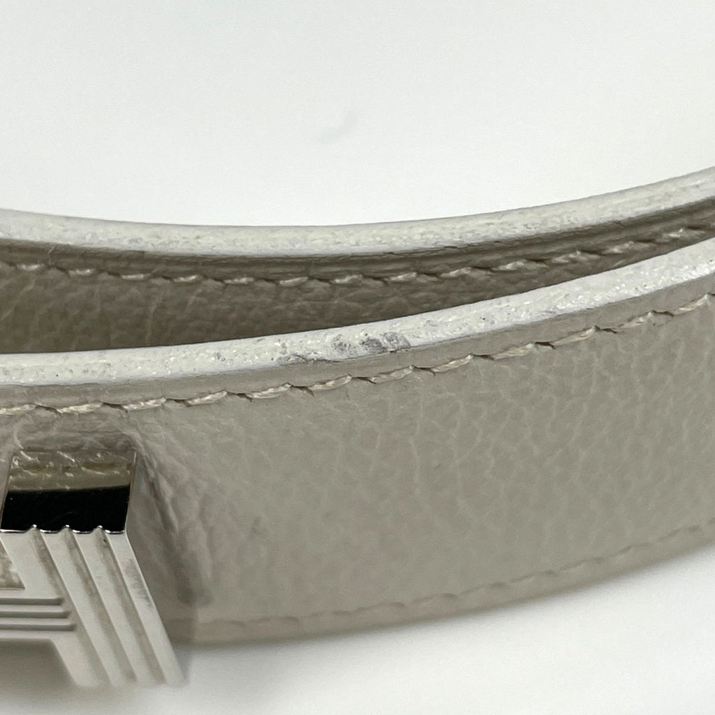 Hermes Logo Belt Leather White — view 2