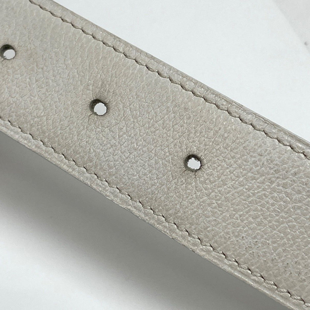 Hermes Logo Belt Leather White — view 4