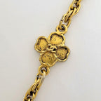 Chanel Clover Motif Necklace Long CC Logo Gold Plated — view 3