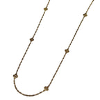 Chanel Clover Motif Necklace Long CC Logo Gold Plated