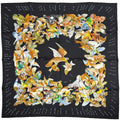 Hermes Carre 90 L'intrus Intruder Scarf Silk Black Multicolor