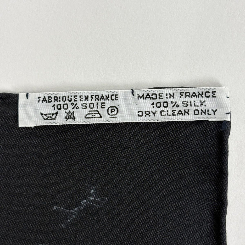 Hermes Carre 90 L'intrus Intruder Scarf Silk Black Multicolor — view 2