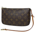 Louis Vuitton Pochette Makeup Cosmetics Pouch Monogram Brown