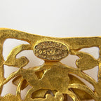 Chanel CC Logo Earrings Square Gold Plated — view 4