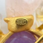 Chanel Color Stone Brooch CC Logo Gold Plated Multicolor — view 7