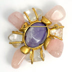 Chanel Color Stone Brooch CC Logo Gold Plated Multicolor — view 2