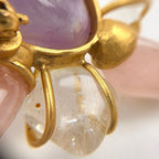 Chanel Color Stone Brooch CC Logo Gold Plated Multicolor — view 4