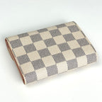 Louis Vuitton Portefeuille Victorine Trifold Wallet Damier Azur White — view 2