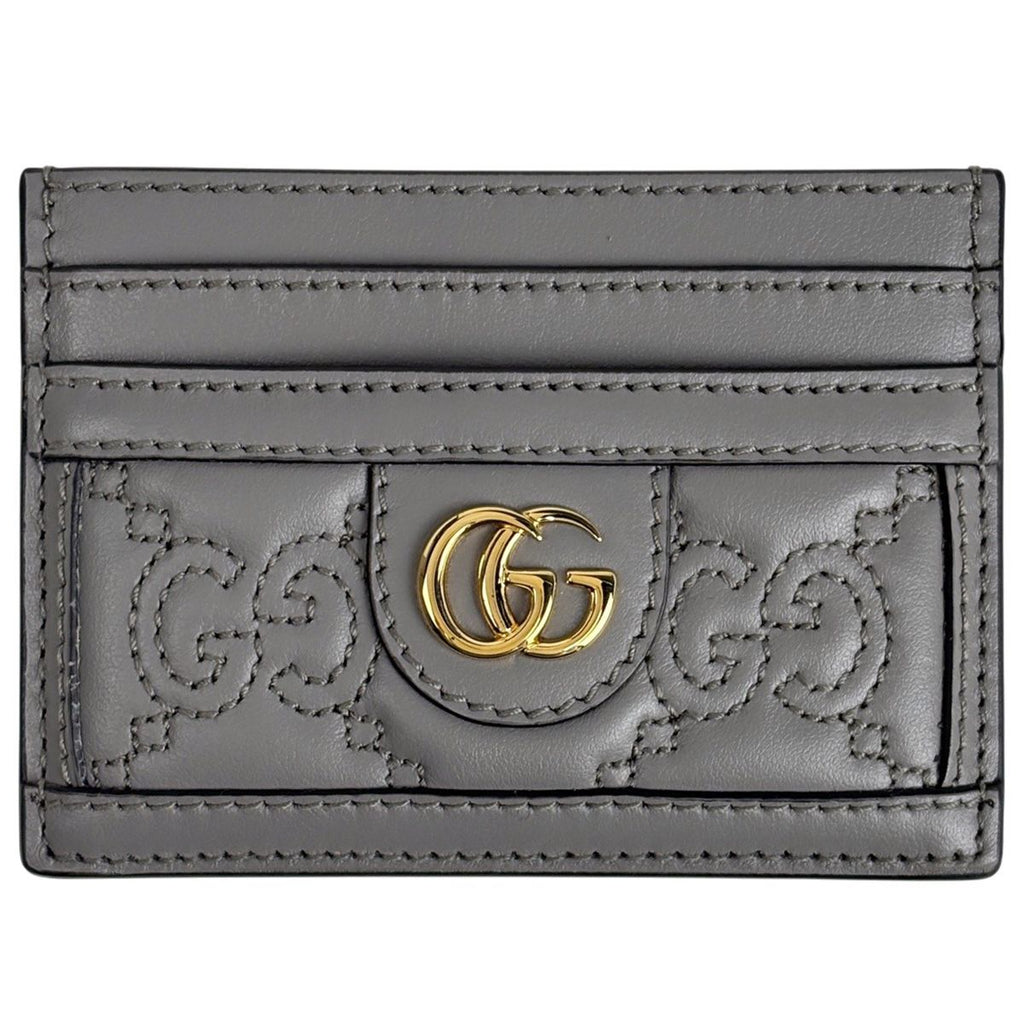 Gucci GG Matelasse Card Case Set Era Leather Gray
