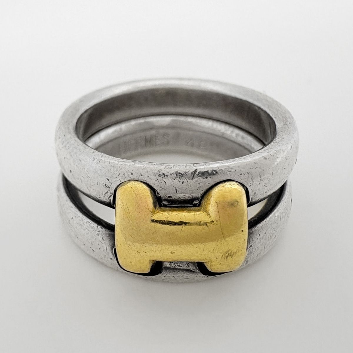 Hermes Olympe Ring Metal Silver Gold — view 2