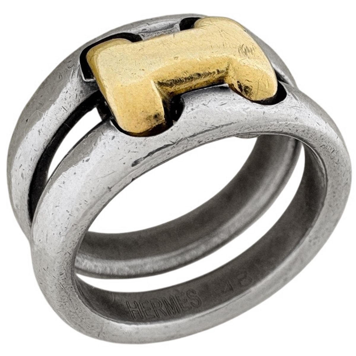 Hermes Olympe Ring Metal Silver Gold