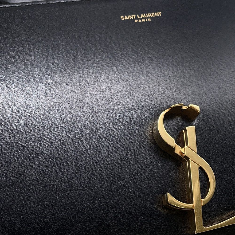 Saint Laurent Paris Handbag Cassandra Mini Top Handle Leather 2-Way Shoulder — view 9