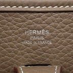 Hermes Shoulder Bag Evelyne 3 23 Etoupe Silver Taurillon Clemence — view 5