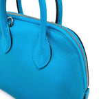 Hermes Bolide Mini Blue Zanzibar Silver Color 2-Way Handbag — view 6