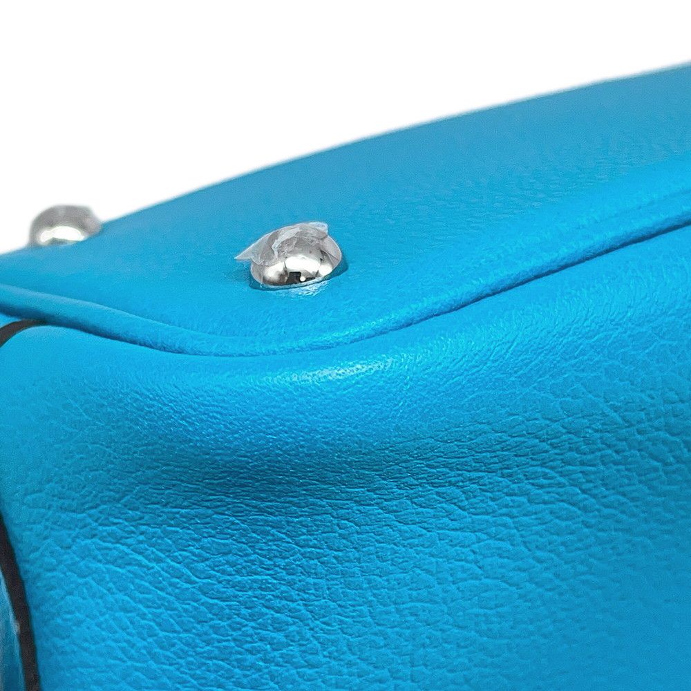Hermes Bolide Mini Blue Zanzibar Silver Color 2-Way Handbag — view 8