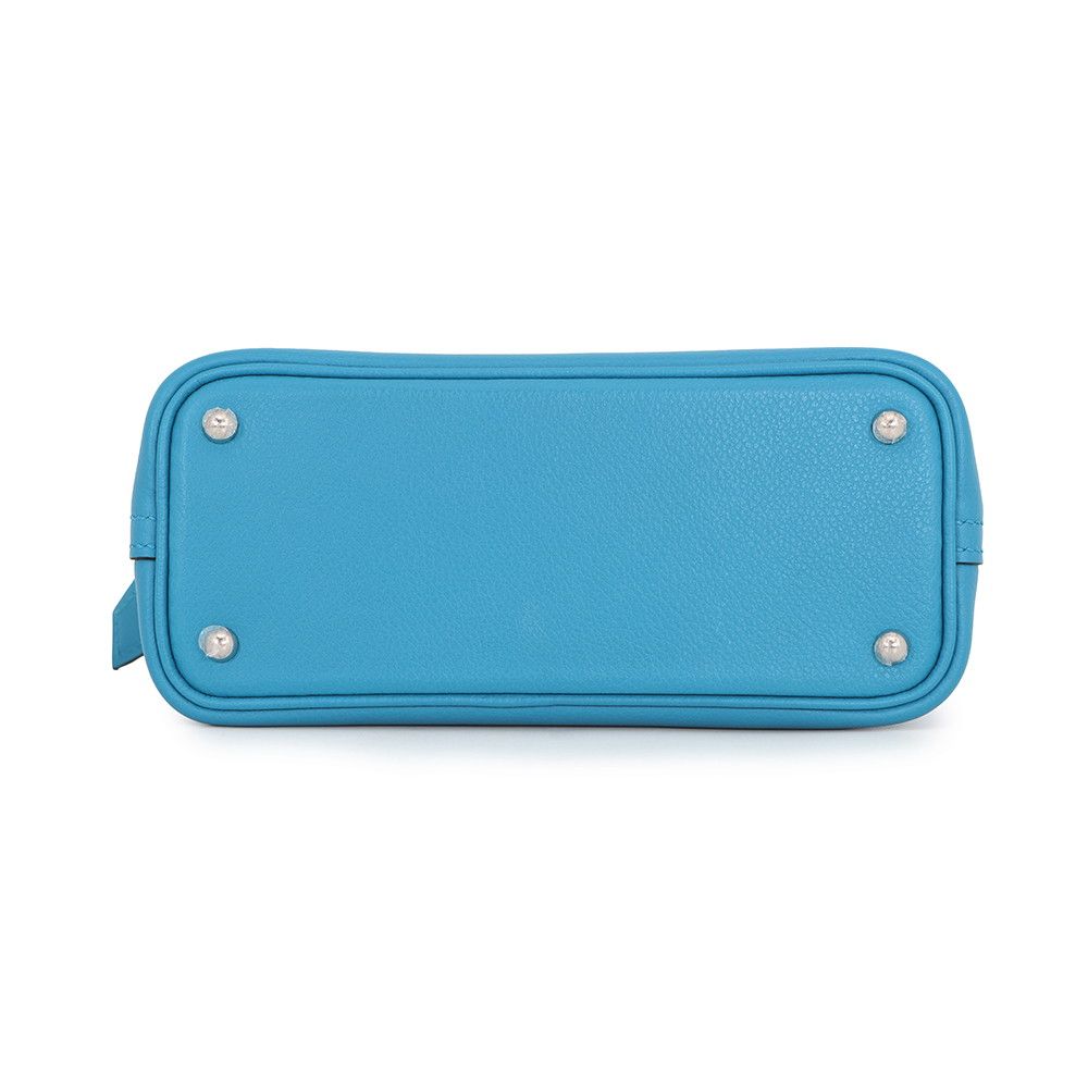 Hermes Bolide Mini Blue Zanzibar Silver Color 2-Way Handbag — view 3