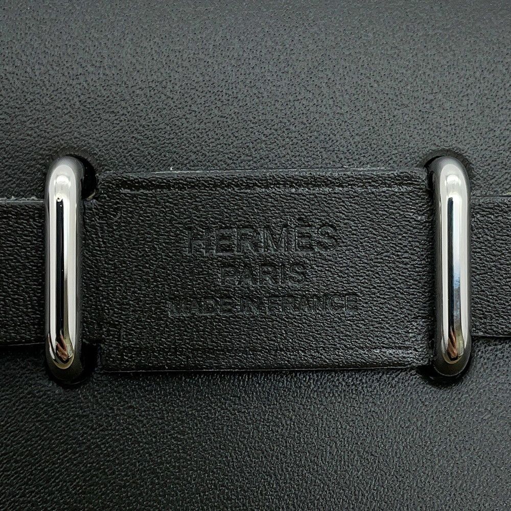 Hermes Shoulder Bag Herbag Zip Mini Vert Olive Khaki Silver Vache Hunter Toile — view 6