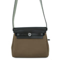 Hermes Shoulder Bag Herbag Zip Mini Vert Olive Khaki Silver Vache Hunter Toile