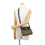 Hermes Shoulder Bag Herbag Zip Mini Vert Olive Khaki Silver Vache Hunter Toile — view 4