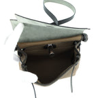 Hermes Shoulder Bag Herbag Zip Mini Vert Olive Khaki Silver Vache Hunter Toile — view 5