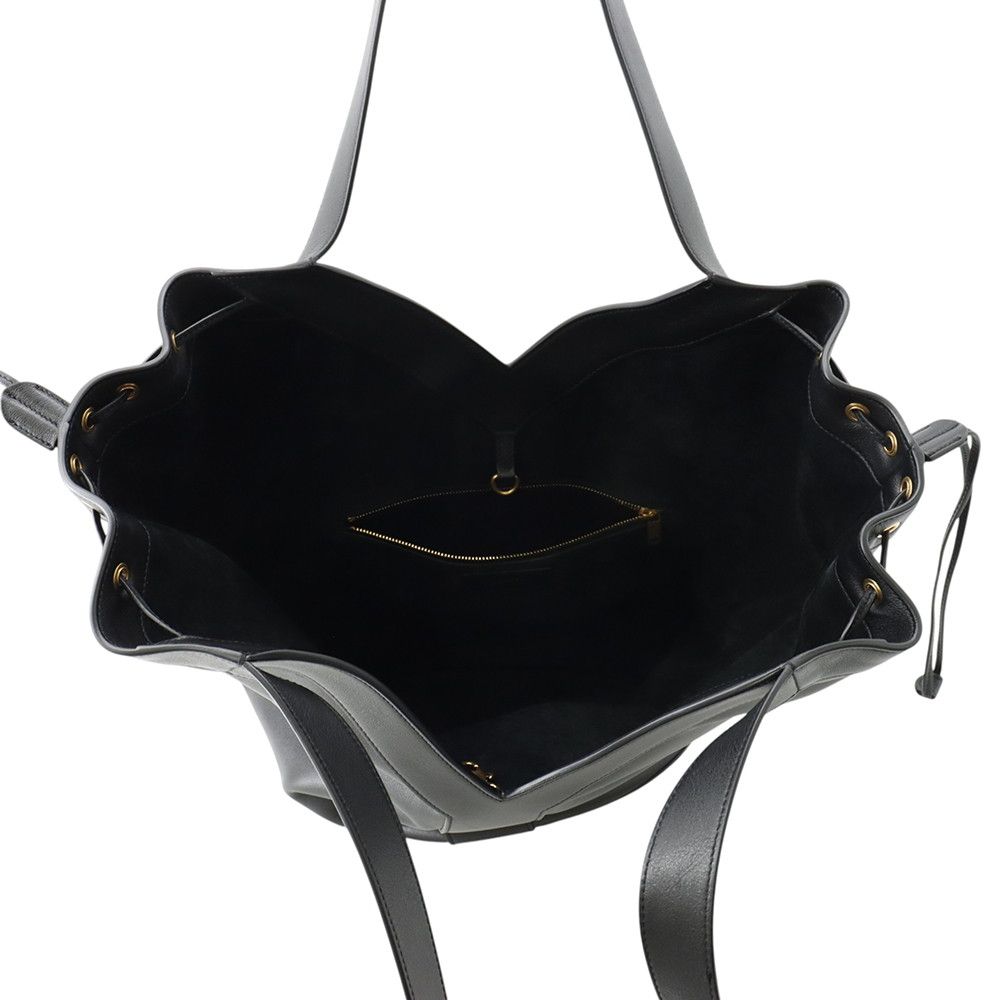 Saint Laurent Paris Tote Hobo Calf Leather Black — view 5