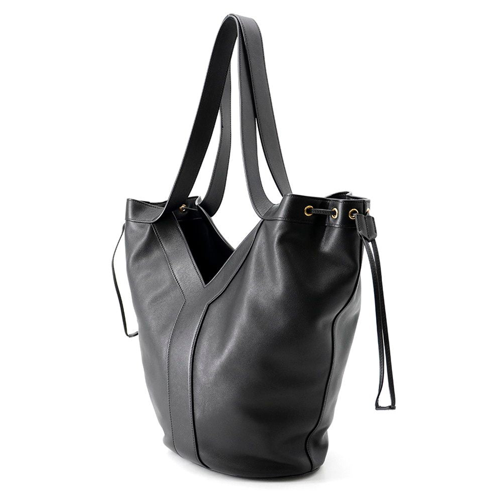 Saint Laurent Paris Tote Hobo Calf Leather Black — view 2